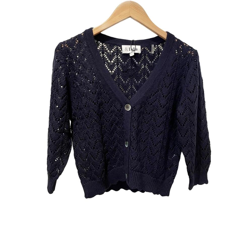 NEW &ISLA talia cardigan in midnight